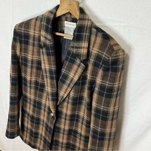 80’s Vintage plaid blazer women’s suit jacket
